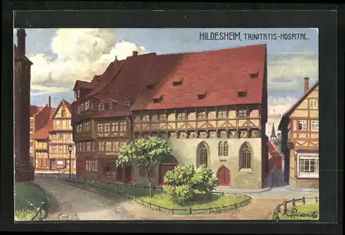 Künstler-AK Hildesheim, Trinitatis-Hospital