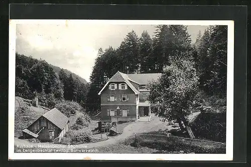 AK Bad Liebenzell /Wrttbg. Schwarzwald, Kurhaus Maisenbacher Sägmühle im Lengenbachtal
