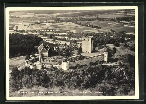 AK Giech, Fliegeraufnahme der Schlossruine