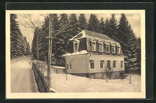 AK Elgershausen b. Wetzlar, Waldhof im Winter