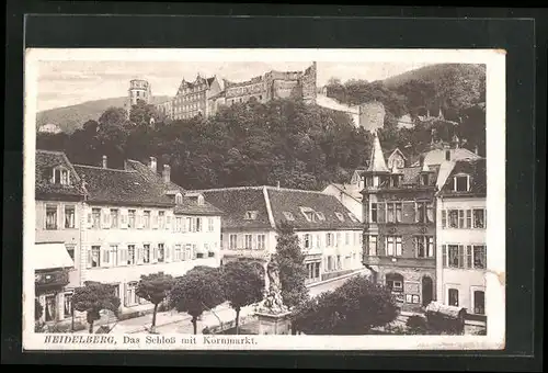 AK Heidelberg, Das Schloss mit Kornmarkt