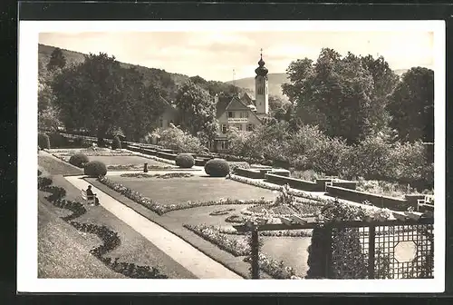 AK Bad Brückenau, Schlossgarten im Sonnenschein