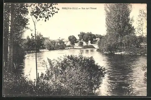 AK Mailly-la-Ville, Vue sur l`Yonne