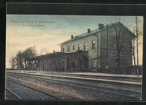 AK Biehla b. Elsterwerda, Oberlausitzer Bahnhof
