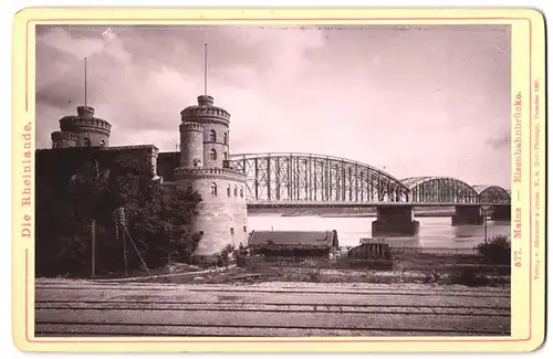 Fotografie Römmler & Jonas, Dresden, Ansicht Mainz, Eisenbahnbrücke