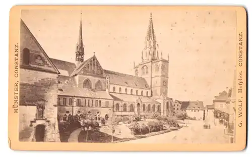 Fotografie G. Wolf, Constanz, Ansicht Constanz, Partie am Münster