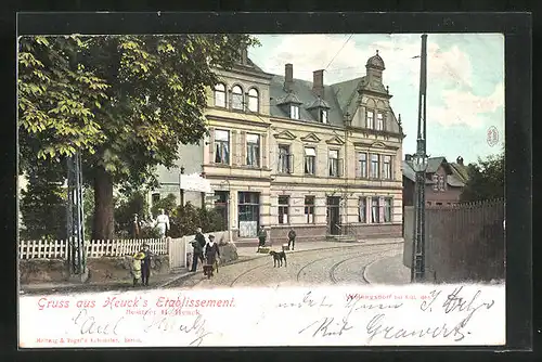 AK Wellingdorf / Kiel, Café und Gasthaus Heuck, Inh. H. Heuck