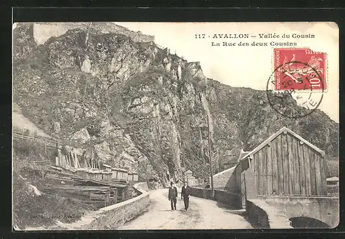 AK Avallon, Vallée du Cousin, La Rue des deux Cousins