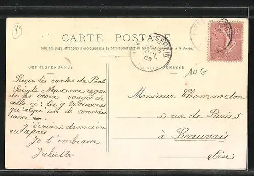 AK Avallon, Un jour de Foire, Vue principale du Champ de Foire