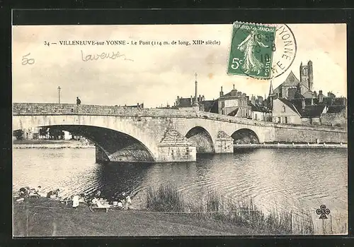 AK Villeneuve-sur-Yonne, Le Pont