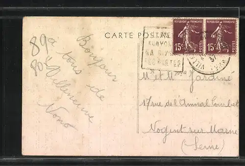 AK Villeneuve-sur-Yonne, Porte de Joigny et Hotel du Dauphin