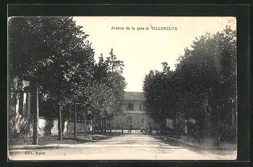 AK Villeneuve-sur-Yonne, Avenue de la Gare