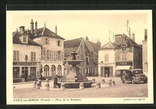 AK L`Isle-sur-Serein, Place de la Fontaine