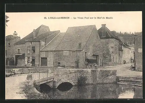 AK L`Isle-sur-Serein, Le Vieux Pont sur le Bief du Moulin