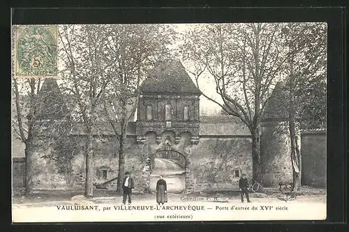 AK Courgenay, Abbaye Vauluisant, Porte d`entrée du XVIe siècle