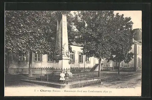 AK Charny, Monument élevé aux Combattants 1870-71