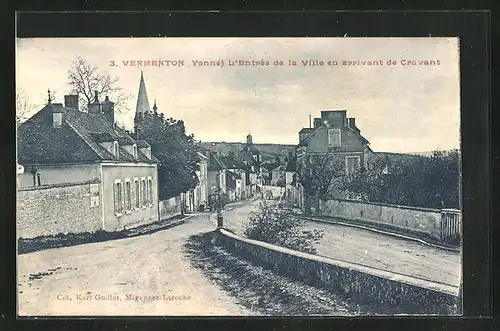 AK Vermenton, L`Entrée de la Ville en arrivant de Cravant