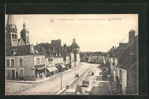 AK Vermenton, Vue du Centre de la Ville