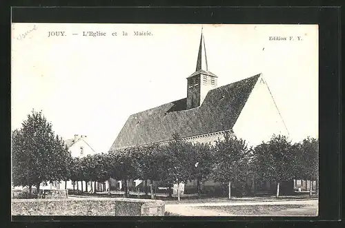 AK Jouy, L`Eglise et la Mairie