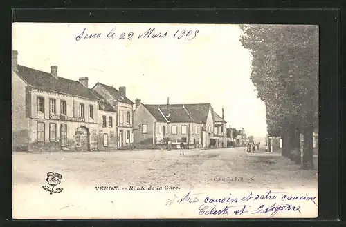 AK Véron, Route de la Gare