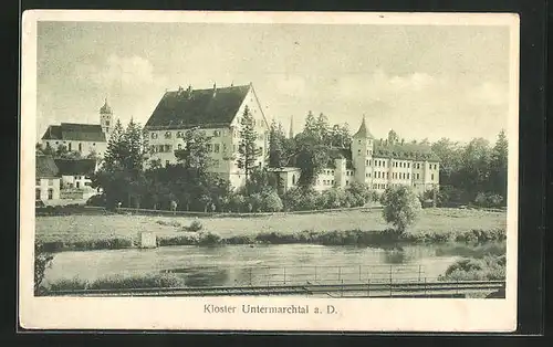 AK Untermarchtal a. D., Blick zum Kloster
