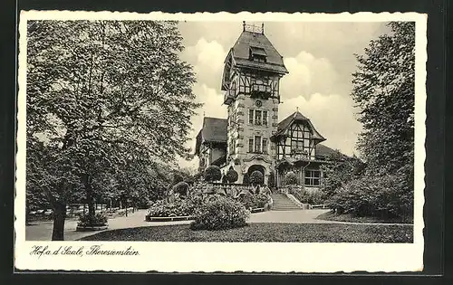 AK Hof a. d. Saale, Gasthaus Theresienstein