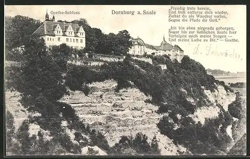 AK Dornburg a. Saale, Goethe-Schloss