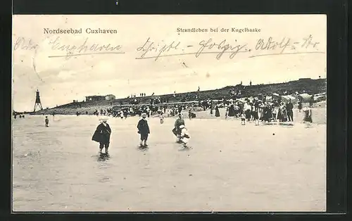 AK Cuxhaven, Strandleben bei der Kugelbaake