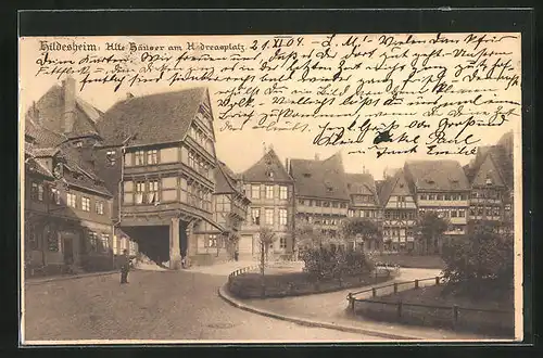 AK Hildesheim, Alte Häuser am Andreasplatz