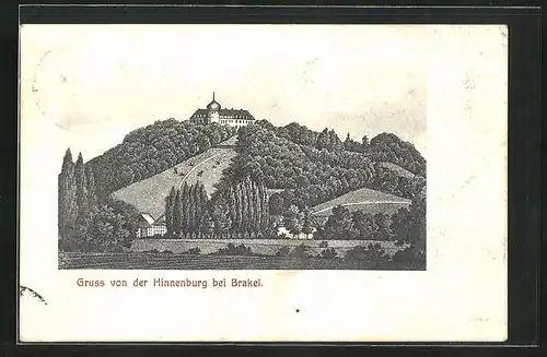 AK Brakel, Blick zur Hinnenburg