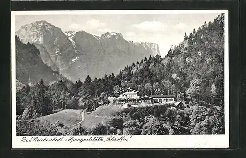 AK Bad Reichenhall, Alpengaststätte Schroffen
