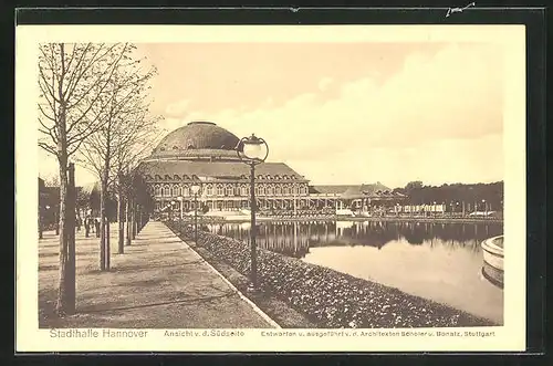 AK Hannover, Stadthalle, Ansicht von der Südseite