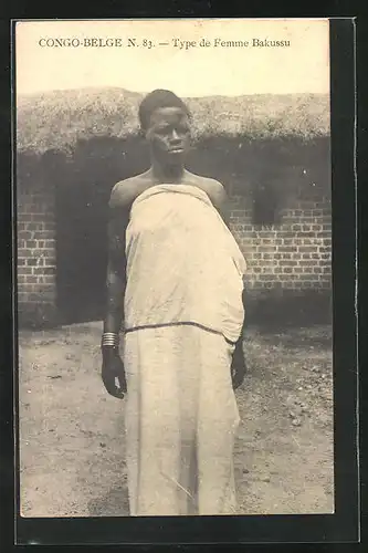 AK Kongo, Type de Femme Bakussu, Frau in Volkstracht