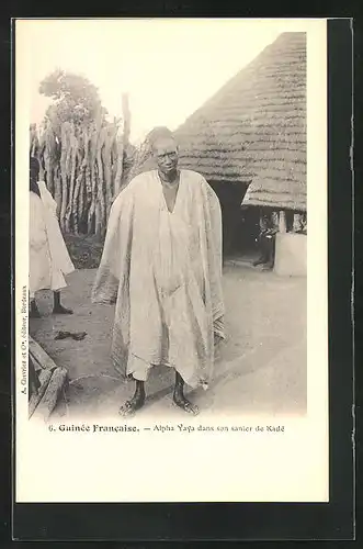 AK Guinee Francaise, Alpha Yaya dans son sanier de Kade, afrikanische Volkstypen