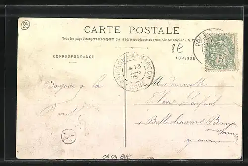 AK Brannay, Vue Generale, Blick zur Kirche