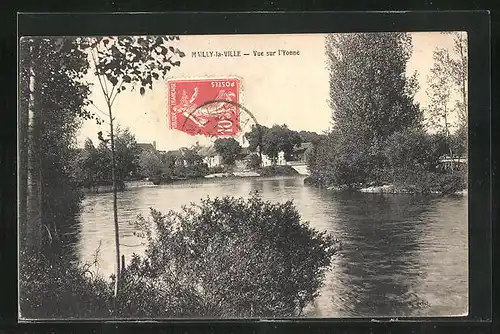 AK Mailly-la-Ville, Vue sur l`Yonne, Partie auf dem Wasser