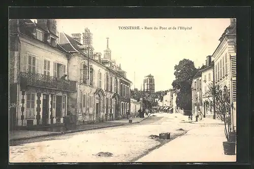 AK Tonnerre, Rues du Pont et de l`Hôpital