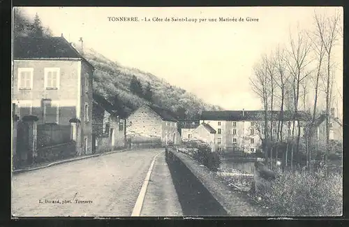 AK Tonnerre, La Côte de Saint-Loup par une Martinée de Givre