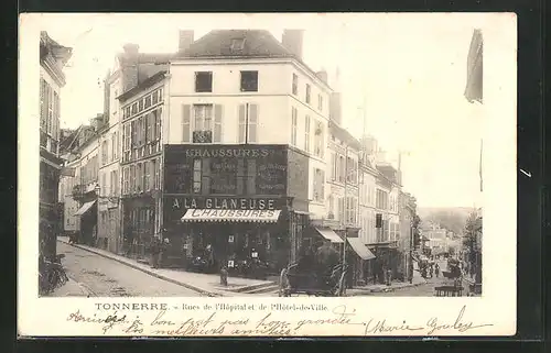 AK Tonnerre, Rues de l`Hôpital de l`Hôtel-de-Ville