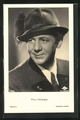AK Porträtbild von Paul Hörbiger