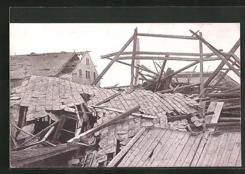 AK Chemnitz, Fritschings-Gut-Chemnitz-Furth nach einem Unwetter 1916