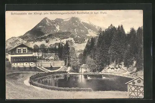 AK Sonthofen / Bayr. Allgäu, Schiessstätte der königl. priv. Schützengesellschaft