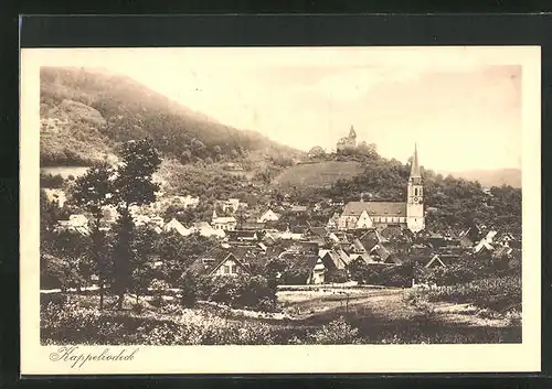 AK Kappelrodeck im bad. Schwarzwald, Blick auf den Ort und die Kirche