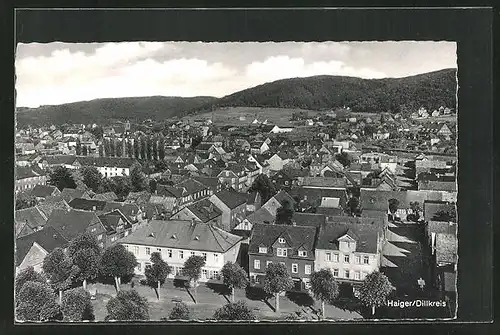 AK Haiger im Dillkreis, Blick über die Häuser der Stadt