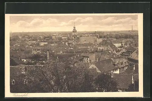 AK Weissenfels, Blick über die Dächer der Stadt