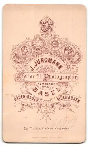 Fotografie J. Jungmann, Basel, süsses kleines Mädchen im Kleidchen