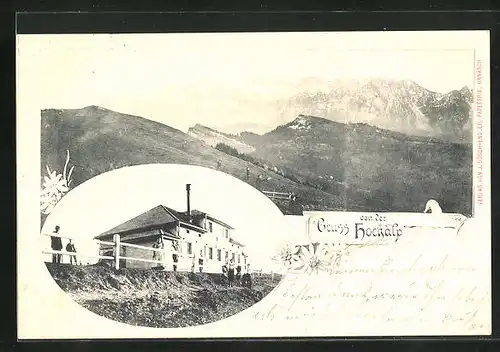 AK Urnäsch, Gasthaus Hochalp, Landschaftsbild