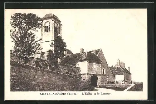 AK Chatel-Censoir, L`Eglise et le Rempart