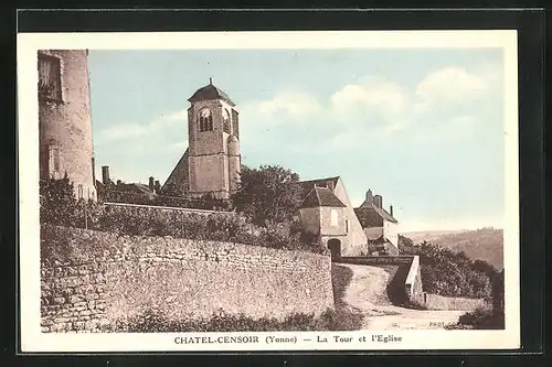 AK Chatel-Censoir, La Tour et l`Eglise