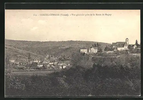 AK Chatel-Censoir, Vue generale prise de la Route de Magny